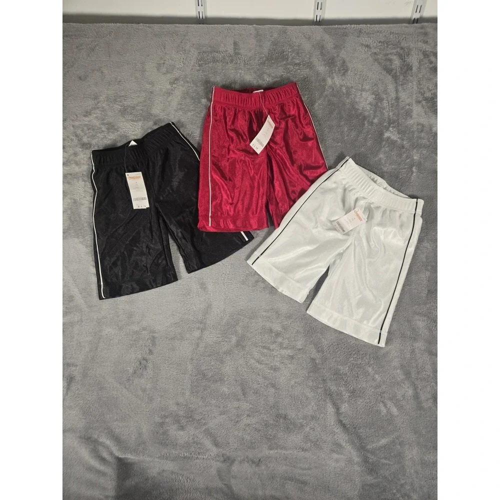 New W Tags Lot Of Boys Gymboree Basketball Shorts Size 4 Red Black White